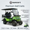2+2 seater golf cart (1) Suncart® MXV CRUISER 4 Trail – Kereta Golf Listrik 4 Penumpang dengan Suspensi Tinggi dan Bodi Terangkat | Kereta Penumpang | Kereta Resor | Kereta Keluarga | (2+2) | Ban Off-Road