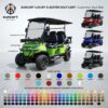 customizable_colors Suncart® MXV RANGER 6 Trail – Mobil Golf Listrik 6 Penumpang dengan Suspensi Tinggi | Mobil Penumpang | Mobil Resor | Mobil Keluarga | (4+2) | Ban Off-Road