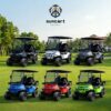 mobil golf 4 penumpang Suncart® MXV CRUISER 4 Trail – Kereta Golf Listrik 4 Penumpang dengan Suspensi Tinggi dan Bodi Terangkat | Kereta Penumpang | Kereta Resor | Kereta Keluarga | (2+2) | Ban Off-Road